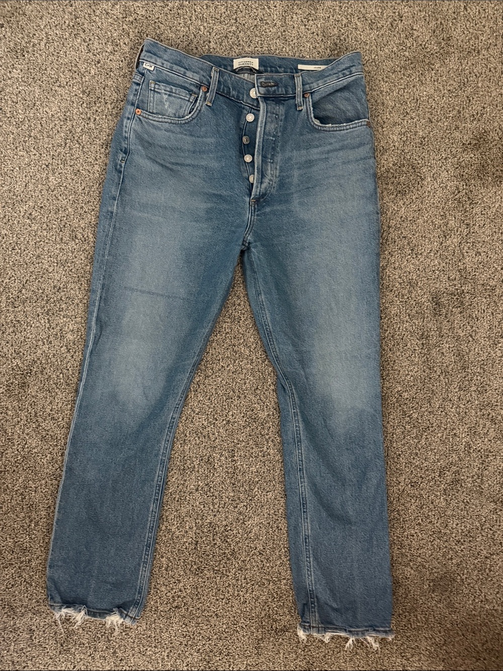 Citizens Of Humanity Slim Straight Jeans in Faded Blue